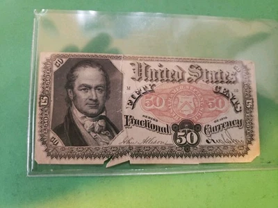 1874 Fifth Issue 50 Cent Fractional Torn - Image 1 of 2