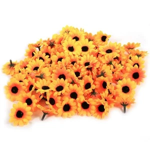 100 Pcs Artificial Daisy Flowers 4 cm Fake Chrysanthemum Sunflower Daisy Flow... - Picture 1 of 1