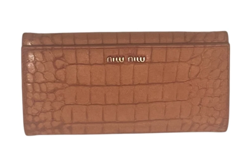 小物 Archive miu miu leather wallet Braun Miu Miu Small Leather Wallet | Saks Fifth Avenue