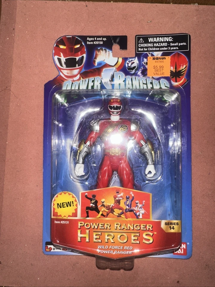 2006 bandai Power Rangers Wild Force Heroes Series 14 Red Ranger 5" NOVO EM FOLHA! - Imagem 1 de 1
