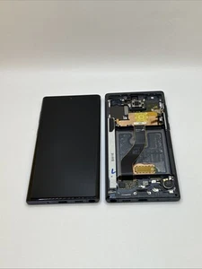 GENUINE SAMSUNG GALAXY NOTE 10 N970 LCD SCREEN DISPLAY BLACK IN FRAME - Picture 1 of 4