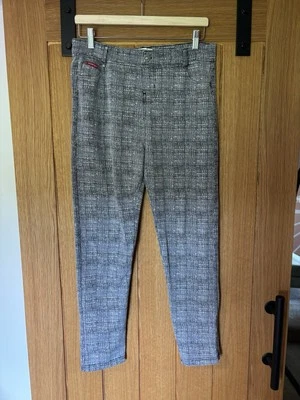 Lee Cooper Black/Grey Print Skinny Jersey Stretch Jean Jeggings UK 12 Medium - Image 1 of 4