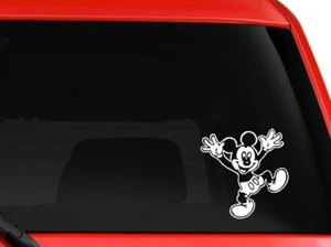 Mickey mouse Dance car truck laptop window decal sticker 6 inches white - Bild 1 von 1