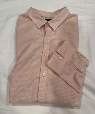 Mark Anthony Men’s Shirt Slim Fit Button Down Size XL 100% Cotton Color Coral. - Image 1 of 4