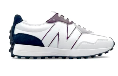 Zapatillas deportivas New Balance 327 CUERO informales doradas para mujer blancas azul marino talla 10 Foto 1 de 4