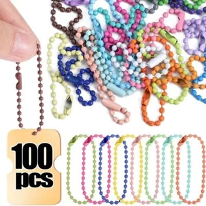 Colorful Ball Bead Chains KeyRing Key Chain for DIY Jewelry Making Accessories - Picture 1 of 12