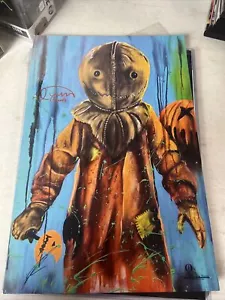 Trick 'r Treat Sam Masked Art Print Signed Quinn Lord 12x18 - Picture 1 of 2