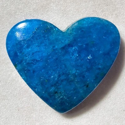 Piedra preciosa cabujón corazón apatita azul natural 41 quilates para joyería 25,1 X 30 mm 52 Foto 1 de 3