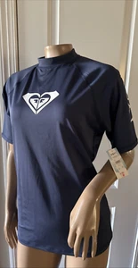 ROXY Whole Hearted Rash Guard Top Short Sleeves Women’s Size XL Multi NWT - Picture 1 of 22