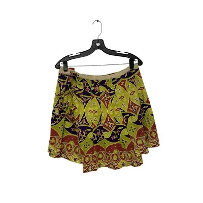 Minifalda envolvente Anna Sui Anthropologie para mujer talla 12 multicolor plisada nueva con etiquetas Foto 1 de 4
