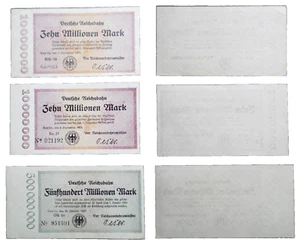 Deutsche Reichsbahn Notgeldscheine Billionen Milliarden Millionen Mark 1923 x 16 - Picture 1 of 14