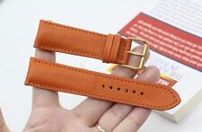 Genuine Orange Epsom Leather Watch Strap Band Quick Release For Men's Women's