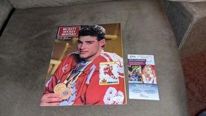 Revista de hockey Beckett firmada por Eric Lindros Team Canada Flyers con certificación JSA - Imagen 1 de 4
