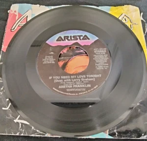 ARETHA FRANKLIN - JIMMY LEE / IF YOU NEED MY LOVE TONIGHT 1986 ARISTA 7" SINGLE - Picture 1 of 3