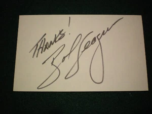 Bob Seagren Pole Vaulter Signed 3x5 Index Card - Picture 1 of 1