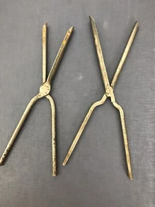 2 rizadores vintage dorados de acero inoxidable para cabello rizados antiguos todos metálicos - Imagen 1 de 2
