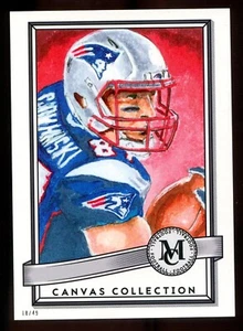 2015 TOPPS MUSEUM CANVAS COLLECTION ROB GRONKOWSKI 5X7 JUMBO ART CARD #/49 🏈 - Foto 1 di 2