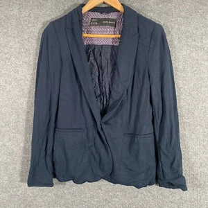 Zara Blazer Womens US M / AU L Blue Collared Formal Event Career Office Ladies Z - Picture 1 of 13
