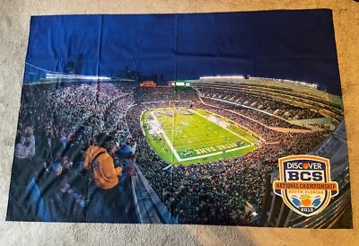 ONE OF A KIND 6 X 4 2013 BCS NOTRE DAME FOOTBALL BANNER Catholics Convicts Flag - Image 1 of 2