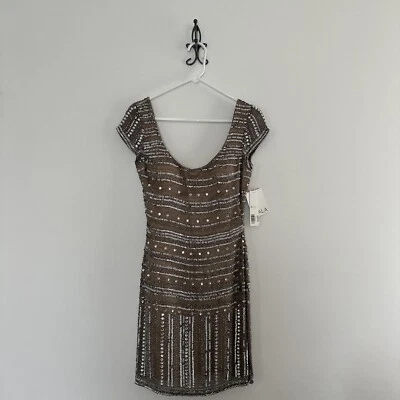 New SCALA Beaded Sequin 100% Silk Dress Size 6 - Image 1 of 4