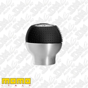 GENUINE Momo Gear Knob Race Airleather Aluminium Reverse Lift 15516113311L - Picture 1 of 2