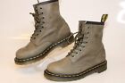 Dr. Martens 1460 Lace Up Womens Size 6 37 Muted Olive Leather Flat Ankle Boots