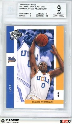 Russell Westbrook BGS 9: 2008 Press Pass Wal-Mart Box Blasters Rookie Gisto - Imagem 1 de 4