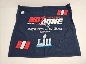 Patriots Super Bowl LII Game Towel Patriots Vs Eagles 2/4/18 SB 52 Not Done - Picture 1 of 2