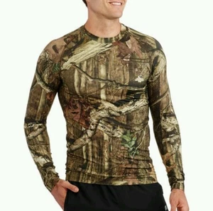 Camicia uomo MOSSY OAK CAMO aderente manica lunga taglia small 34/36 NUOVA CON ETICHETTE - Foto 1 di 1