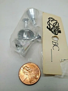 3 Baby Puppe Silberfarbene Kunststoff Stiel Gläser 1 Zoll Neu - Bild 1 von 6