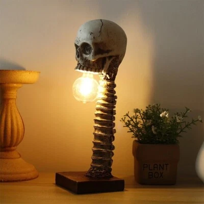 Halloween Skull Skeleton Lamp Horror 3D Statue Table Light Home Decoration Lamp - Image 1 of 4
