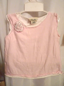 Cherokee Pink White Layered Look Top size 18 Mos - Picture 1 of 3