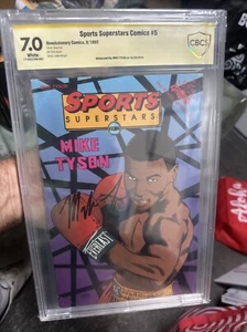 Sports Superstars Comics #5 CBCS 7.0 WHITE Signature Series Signed MIKE TYSON - Picture 1 of 4