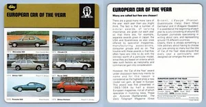 European Car Of The Year - Social - Edito Service #48-03 Auto Rally Card - Picture 1 of 1