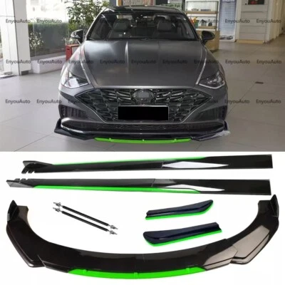 Front Bumper Lip 86" Side Skirt Rear Bumper Lip Black Green For Hyundai Sonata  Foto 1 de 4