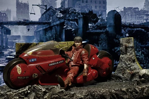 Akira figure with bike McFarlane toys used Cover