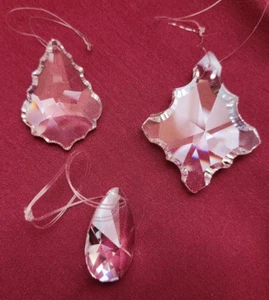 Swarovski Clear Cut Crystal Ornaments - 3er Set - Bild 1 von 5