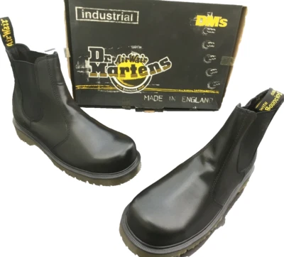 Dr Martens 2228 black leather chelsea boots UK 7 EU 41 Made in England steel - Image 1 of 4