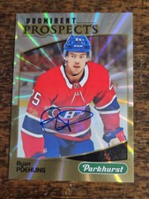 2019-20 PARKHURST PROMINENT PROSPECTS AUTO #PP5 RYAN POEHLING CANADIENS