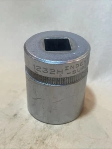 Vintage Indestro Super 1" USA 1232H -  1/2" Drive Socket 6 point - Picture 1 of 17