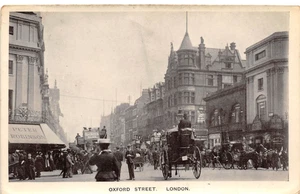 POSTKARTE LONDON OXFORD ST ANIMIERTE SZENE um 1907 RPPC - Bild 1 von 2