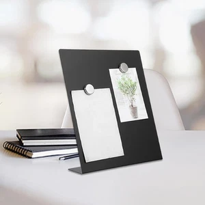 Magnetic Bulletin Board Desktop Metal Easel for Kids Room Counter Kitchen - Picture 1 of 7