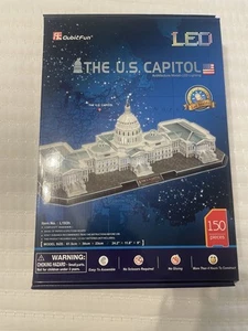 CubicFun LED U.S. Capitol 3D Puzzle, Lighting Up Building Model Open Box / New - Picture 1 of 19