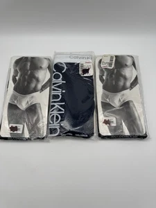 3 calzoncillos vintage para hombre Calvin Klein tiro bajo talla 36 nuevos sellados - Imagen 1 de 6