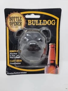 New BullDog Cast Iron Bottle Opener Mountable Vintage Look Man Cave English Dog - Picture 1 of 3