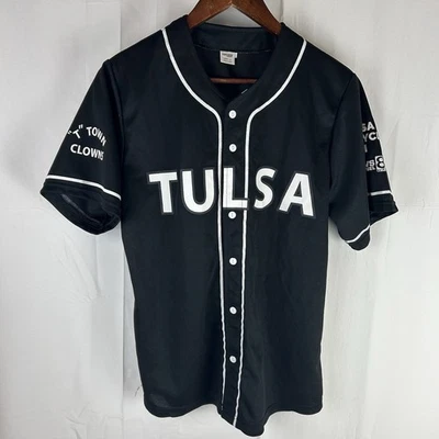 Camiseta deportiva promocional Tulsa Drillers T-Town Clowns talla mediana tributo a la Liga Negra Foto 1 de 4