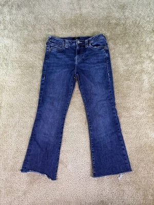 Pantalones de mezclilla True Religion para mujer Becca tiro medio corte boot talla 29 recortados 30x25 E962 Foto 1 de 4