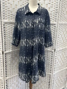 "YARRA TRAIL"WOMENS SIZE"14"NAVY/WHITE~3/4 SLEEVE DRESS OR TOP* - Picture 1 of 7