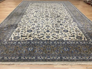 6241 Schöner handgeknüpfter Keschan Orientteppich 360x255cm Tappeto Nain Rug - Bild 1 von 17