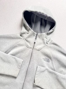 The North Face Jacket Mens L Gray Full Zip Softshell Hooded Outdoors Casual - Picture 1 of 17